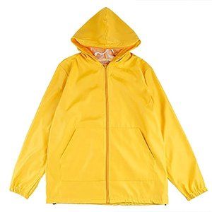 Yellow Detachable Face Shield Protective Jacket Hat Washable Anti Spit U.S - S